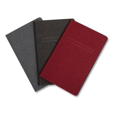 TRU RED Pocket Journal, 1 Subject, Narrow Rule, Assorted Covers, 3.5 x 5.5, 48 Sheets, 3PK TR58426